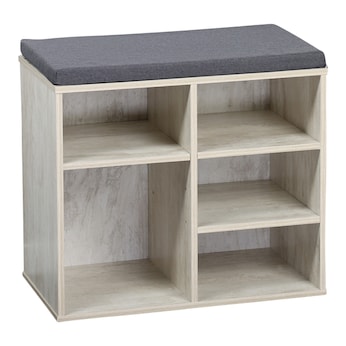 Schuhschrank mit Sitzkissen, 5 Fächer