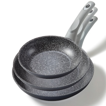 STONELINE Gourmundo  Pfannen-Set 3-teilig | ohne Deckel - Grau