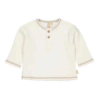 Henley-Shirt langarm Waffelpiqué