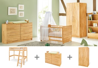 Jugendzimmer-Set „Natura” extrabreit mit Hochbett, 3-tlg.