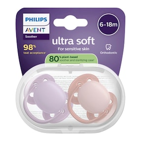 2er-Pack Schnuller ultra soft, 6-18M