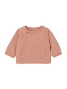 Bio-Kollektion: Leichtes Baby Sweatshirt mit Tasche