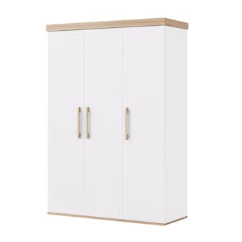 Kleiderschrank 3-türig 'Jimmy weiß/eiche' Jimmy weiß/eiche 