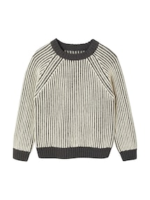 Zweifarbiger Jungen Strickpullover