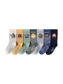 7er-Pack Jungen Socken mit Monster