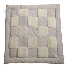 Krabbeldecke CORD/WOLLE PATCHWORK 120x120cm