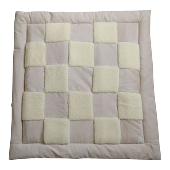 Krabbeldecke CORD/WOLLE PATCHWORK 120x120cm
