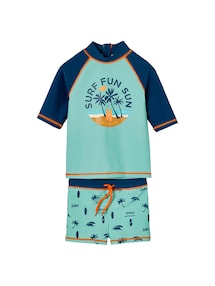 Jungen Strand-Set mit UV-Schutz: T-Shirt & Shorts