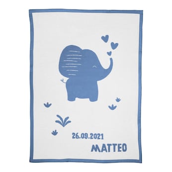 Babydecke Unicade mit Namen 75x100 cm