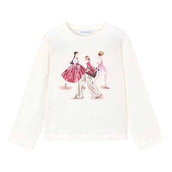 Shirt langarm Mädchen Pailletten