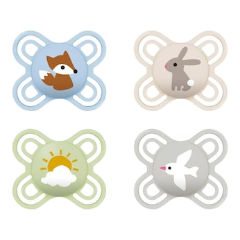 4er-Pack Schnuller Perfect Start Silikon, 0-2 M