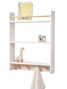 Kinderzimmer Bücherregal mit Garderobe KONFETTI