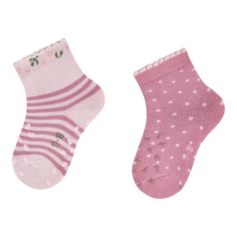 2er-Pack Krabbelsocken Ringel Punkte