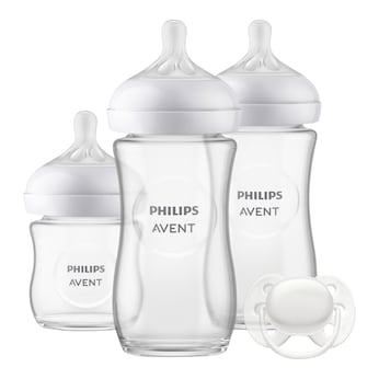 4-tlg Babyflaschen-Set, Natural Response, Glas, ab Geburt