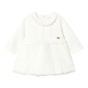 Kleid langarm 2in1 Strickpullover und Tüllrock