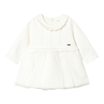 Kleid langarm 2in1 Strickpullover und Tüllrock
