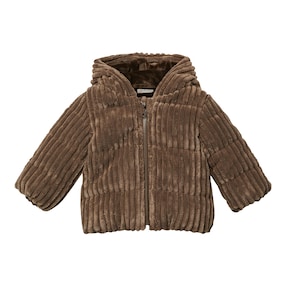 Cord-Steppjacke mit Kapuze Plüschfutter 