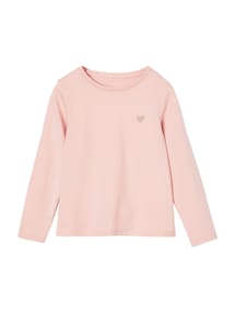 Mädchen Shirt mit Glitzerherz und Recycling-Baumwolle BASIC