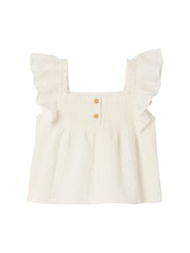 Leichte Baby Bluse mit Volantträgern