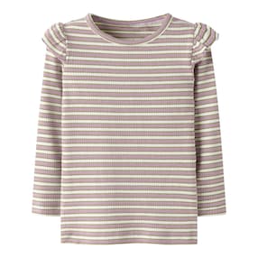 Shirt langarm Ringel Rippqualität