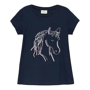T-Shirt Pailletten-Pferd