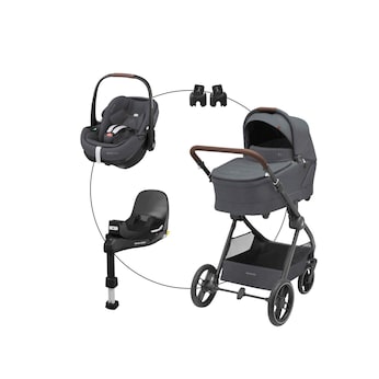 Kombikinderwagen Oxford+ inkl. Babyschale Pebble 360 Pro 2 und Isofix-Basis FamilyFix 360