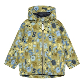 Regenjacke mit abnehmbarer Kapuze Tiere Buchstaben