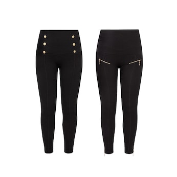 Komfortbund-Leggings „Elegant“, 2 Stück