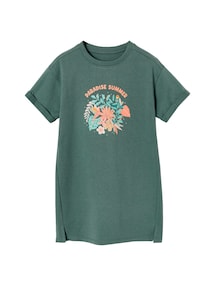 Leichtes Mädchen Sweatkleid mit Aufdruck