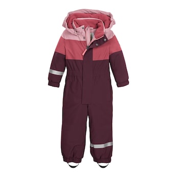 Schneeoverall mit Kapuze Colorblock