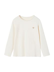 Mädchen Shirt mit Glitzerherz und Recycling-Baumwolle BASIC