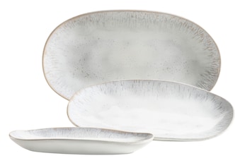 Servierplatten-Set, Steinzeug Frozen