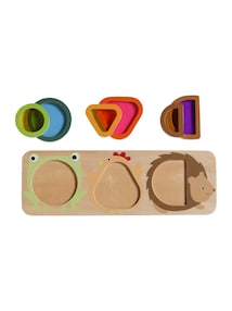 Baby Steckspiel-Brett mit Tierfiguren aus Holz FSC®