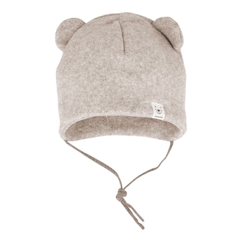 Baumwollfleece-Mütze mit Ohren