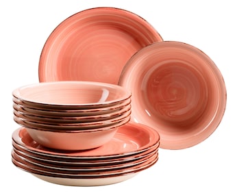 Teller-Set, Steingut Lumaca