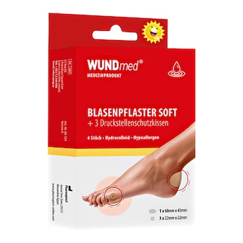 Blasenpflaster + 3 Druckstellenschutzkissen, 4 Stück