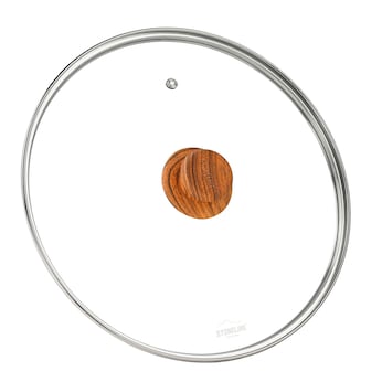 STONELINE Back to Nature Glasdeckel 30 cm | Holzoptik