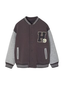 College-Sweatjacke mit Aufnäher Jungen