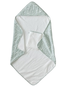 Baby Geschenk-Set: Badetuch & Waschhandschuh WALDSPAZIERGANG