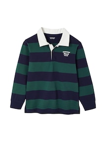 Gestreiftes Jungen Poloshirt mit Kontrast-Kragen