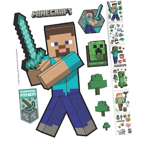 Wandtattoos, Sticker Minecraft-Charakter, selbtklebende Vinylfolie MINECRAFT 