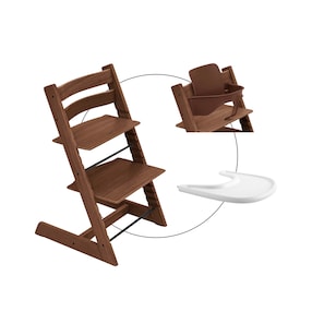 Bundle Treppenhochstuhl Eiche inkl. Babyset & Tray
