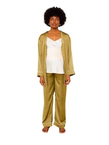 3-teiliges Homewear-Set in Kimono-Style für Schwangerschaft & Stillzeit