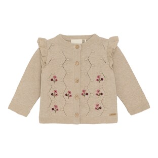 Strickjacke Ajour Blumen