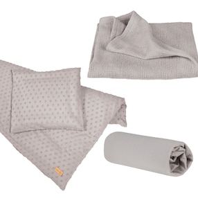 Geschenkset BIO-Jersey Schlafen klein Lil Planet grau 
