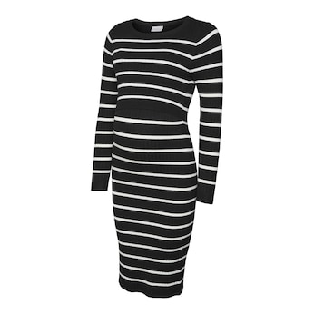 Umstands- und Still-Kleid Ringel Rippqualität June