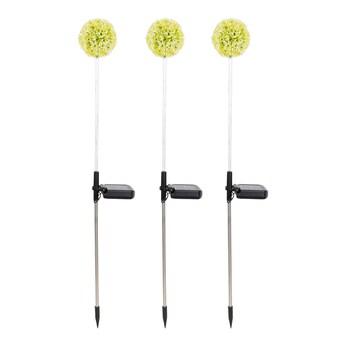 Solar-LED-Gartenstecker „Blumenkugel“, 2 Stück + 1 gratis