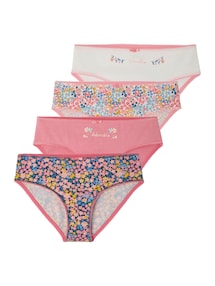4er-Pack Mädchen Slips mit Bio-Baumwolle