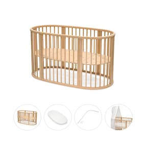 Bundle Sleepi V3 inkl. Matratze und Spannbetttuch, Himmelstange und Himmel