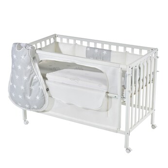 Room Bed 60x120 cm Sterne grau safe asleep®